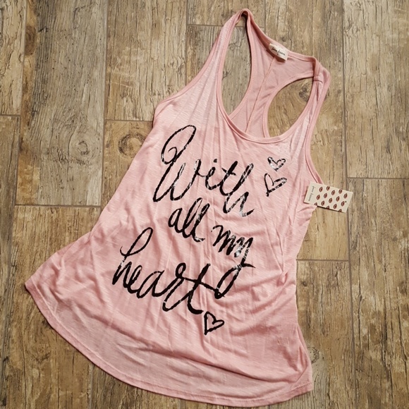 boutique Tops - With all my heart tank
